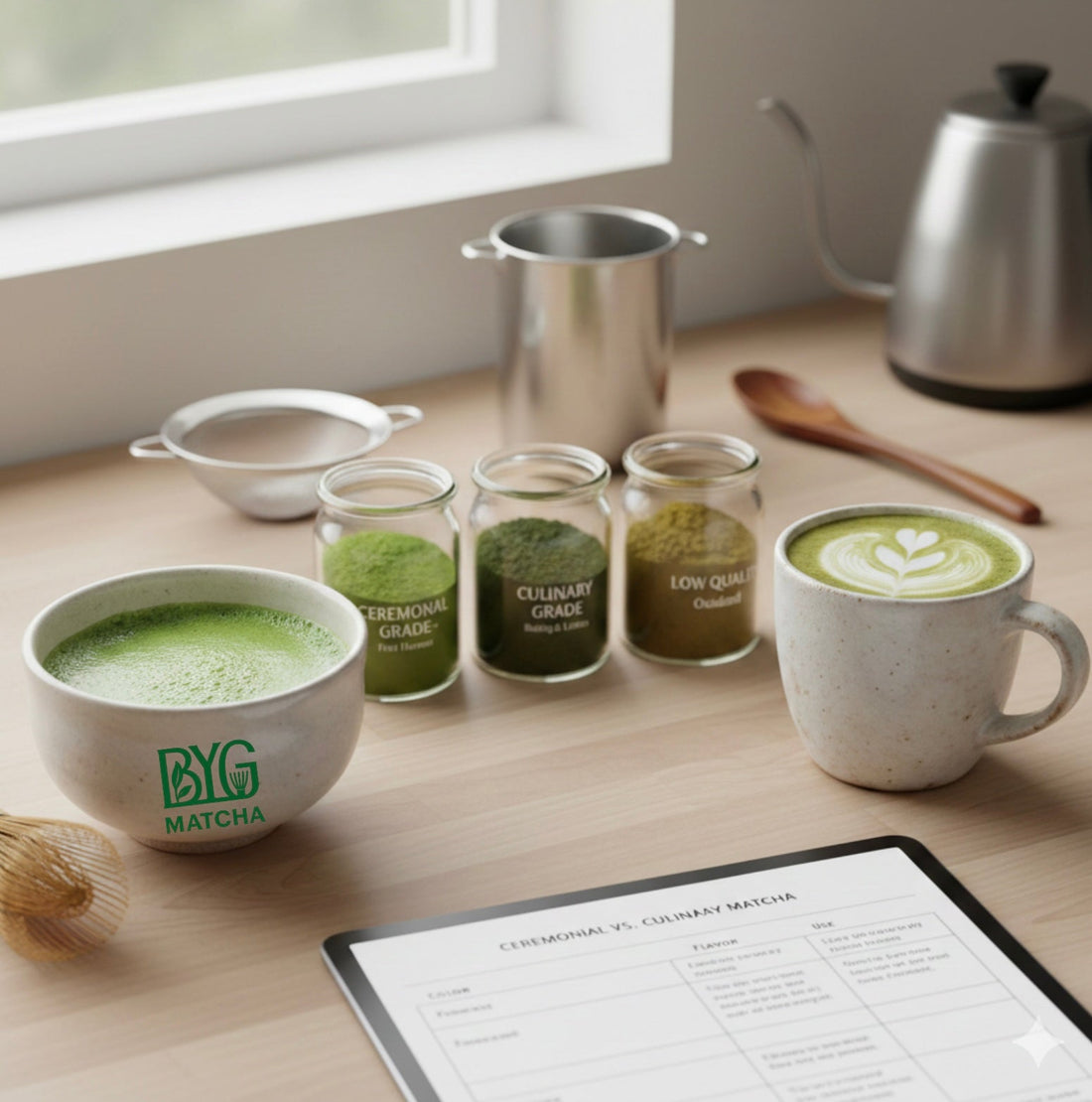 Ceremonial grade vs. Culinary grade matcha powder 