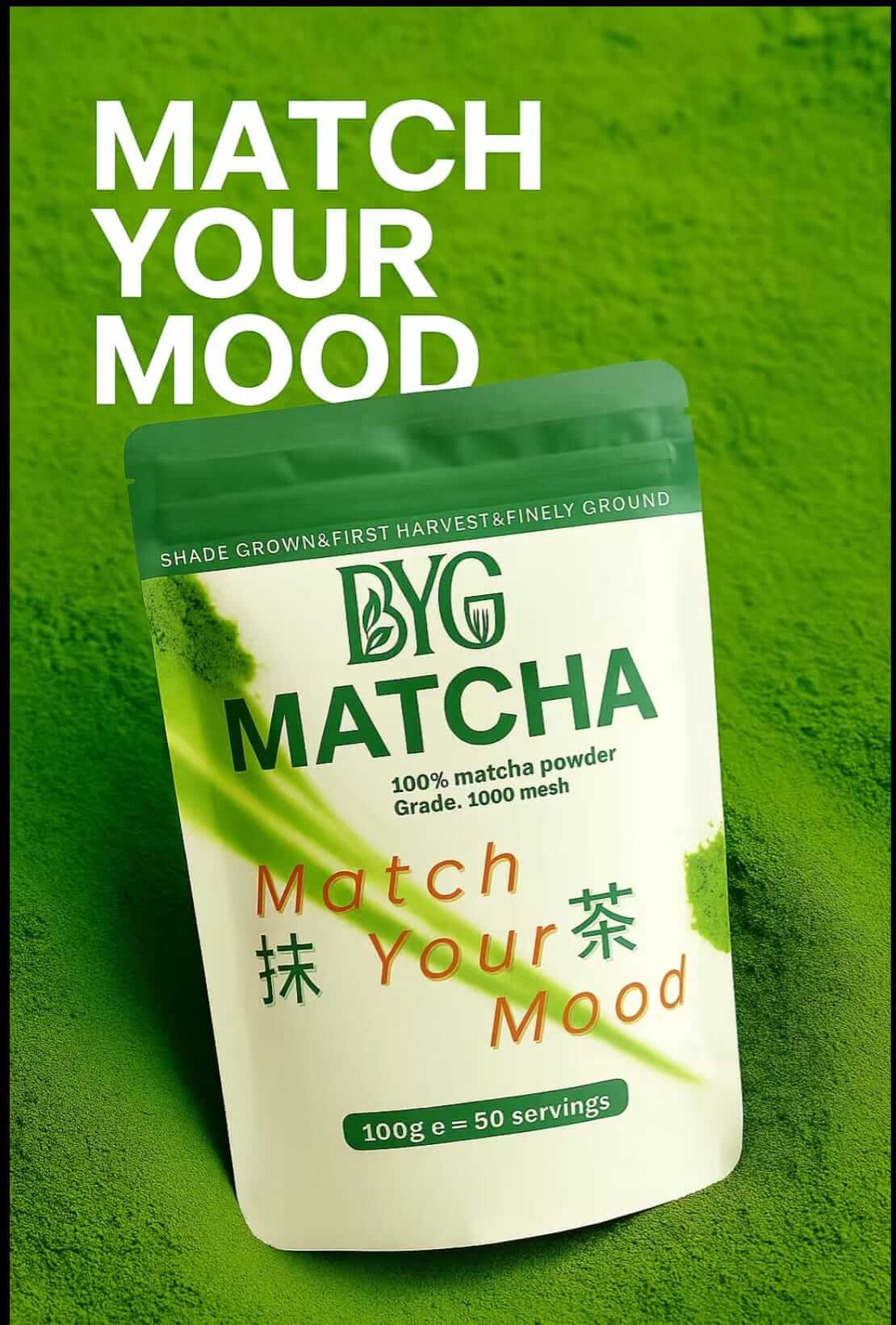 BYG Matcha powder that enhance wellness and ritual 