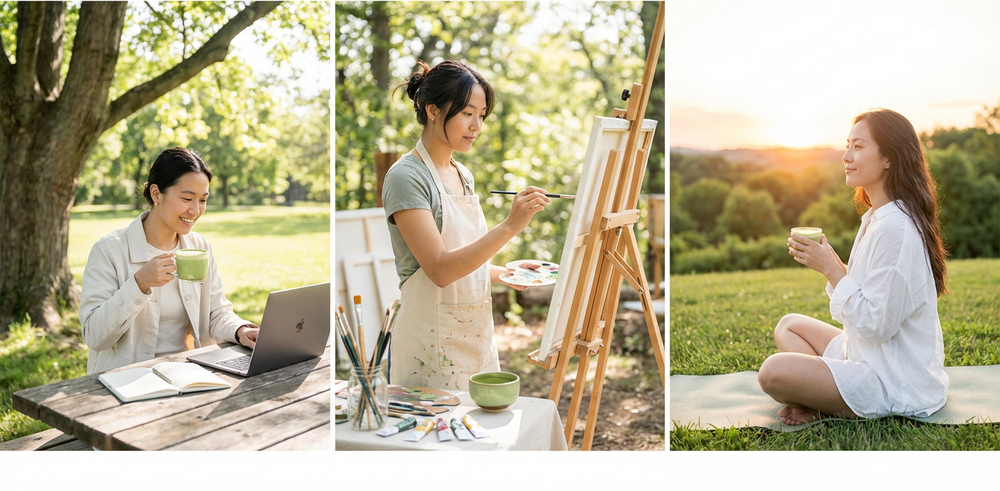 Matcha full of antioxidants brings calm and positive mood