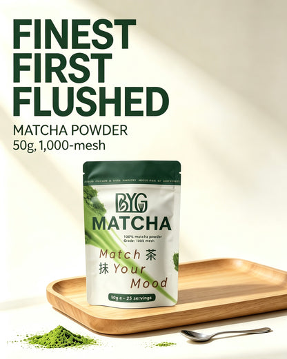 Finest first flushed matcha powder 50g, 1,000–mesh matcha powder perfect for latte, an upgrade from perfect ted matcha powder 